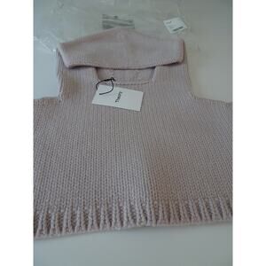 Theory Women's Lofty Snood Dried Petal Cashmere Twist Hoodie Dickie NWT 195